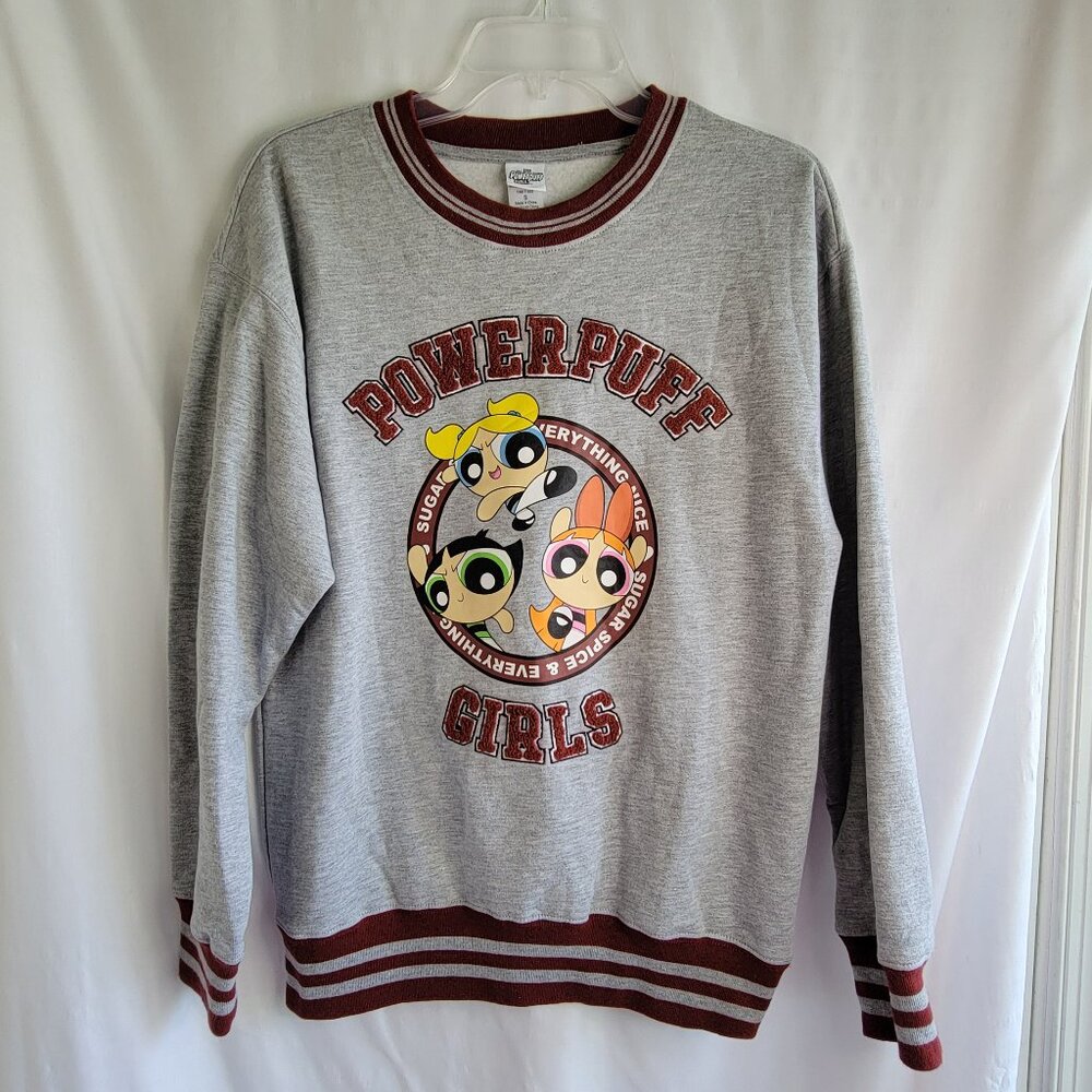 Men's Powerpuff Girls Gray Sweatshirt Small/Med NEW WITH TAGS